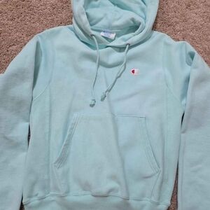 Champion Mint Green Pullover Hoodie with Logo